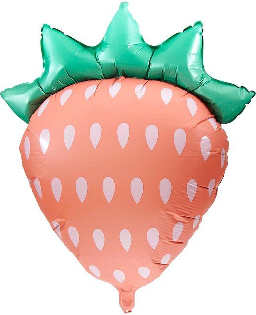 Rico Design Folienballon Erdbeere B: 55 cm, H: 65 cm - Bild 1