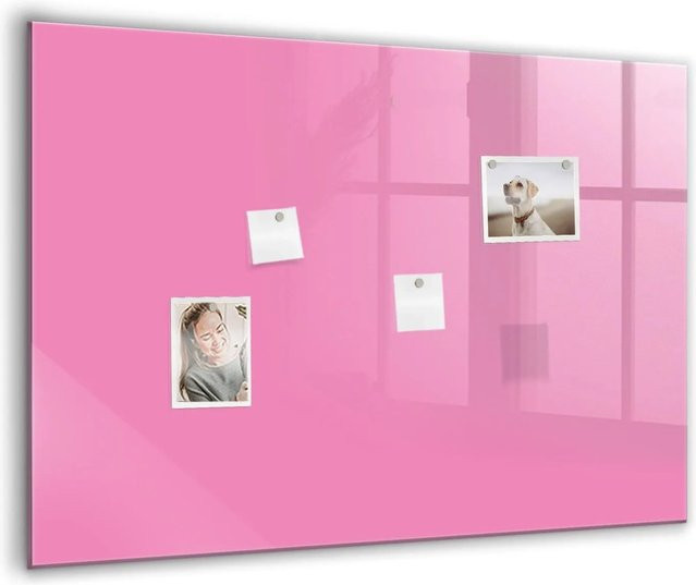 Tulup Magnettafel aus Glas in Pink, B/H: 100 x 70 cm - Bild 1