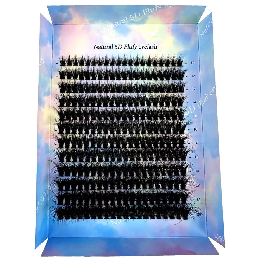 NewDIY 5D Fluffy Lash Clusters Einzelwimpern, Black, CC Curl, 10-20mm - Bild 3