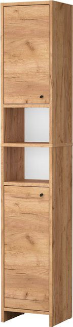 LIVARNO Hochschrank VERONA in Eiche Braun mit Schranktüren und Regalböden, H x B x T: 180 x 29 x 29 cm - Bild 1