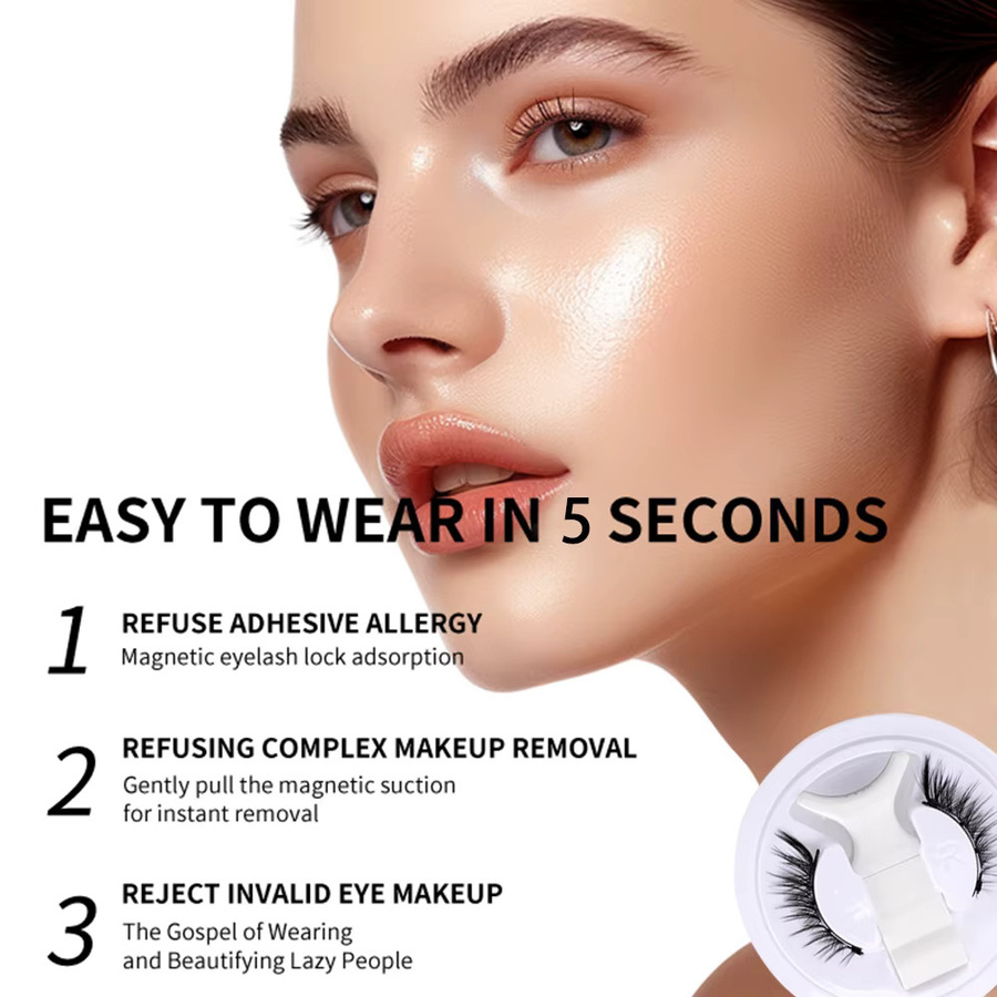 DUTRIEUX Magnetische Wimpern und Pinzetten-Set, künstliche Nerz-Wimpern, Unisex - Bild 2