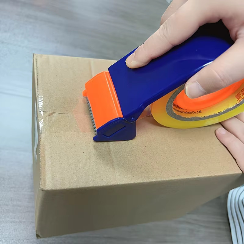 Tragbarer Klebebandabschneider aus Kunststoff in Blau für Expressverpackungen - Bild 4