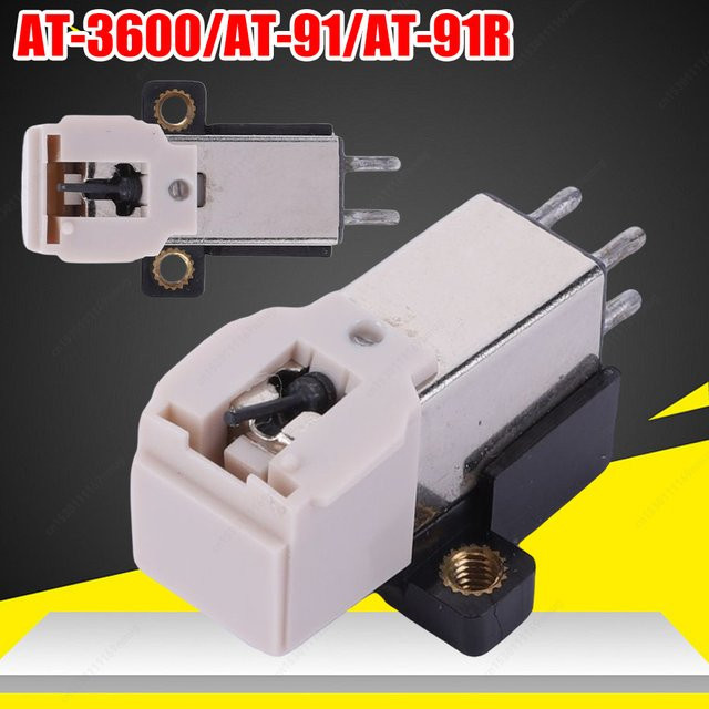 APWIKOGER Ersatz-Phonographenkartusche AT-3600 AT-91 AT-91R Magnetische Patrone mit Stylus in Weiß - Bild 1