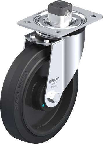Blickle Lenkrolle L-POEV 200KAD-CS11 mit Feststeller in Schwarz-Grau, Rad-Durchmesser: 200 mm, Tragfähigkeit: 400 kg - Bild 1