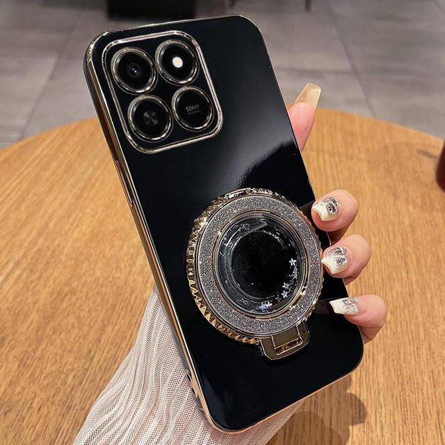 Glitzer Sand Magnetische TPU Hülle für Honor 400 Smart 5G und Honor X7d 4G in Schwarz und Multicolour - Bild 1