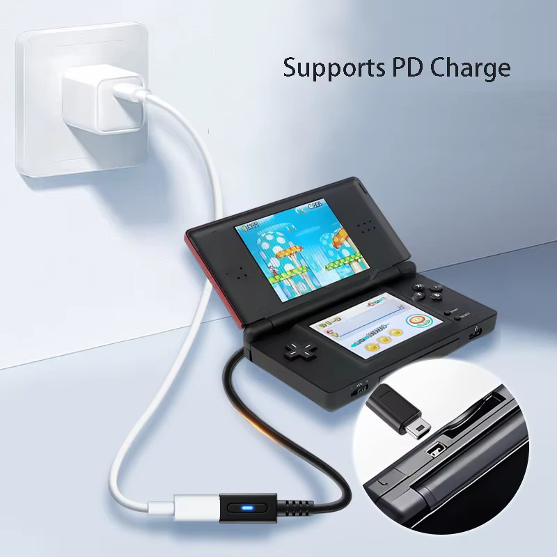OULLX USB-C PD Ladekabel für Nintendo DS Lite und NDSL Konsole in Schwarz - Bild 3
