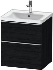 Duravit Waschtischunterschrank D-Neo in Schwarz Matt, Wandhängend, B/T/H: 58,4 x 45,2 x 62,5 cm - Bild 1