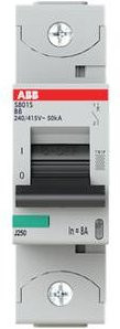 ABB S801S-B8 Leitungsschutzschalter 8A 230V Grau - Bild 1