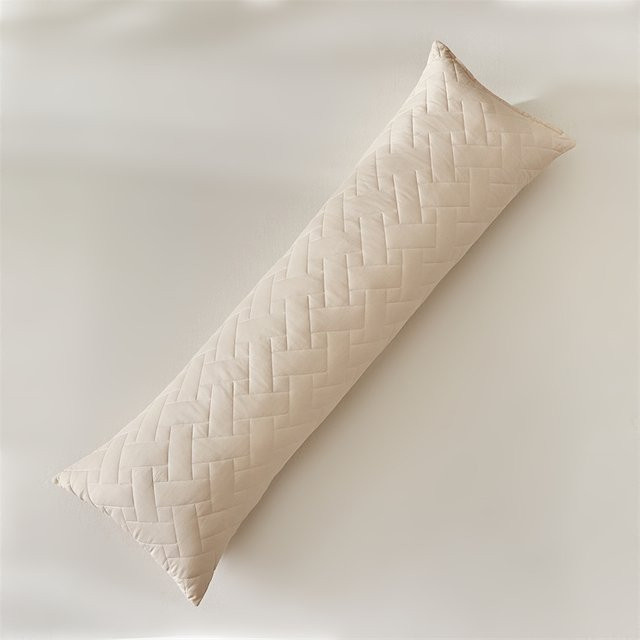 EGW Kissenbezüge Paar Beige mit geometrischem Stepp-Design, B/H: 50 x 150 cm - Bild 1