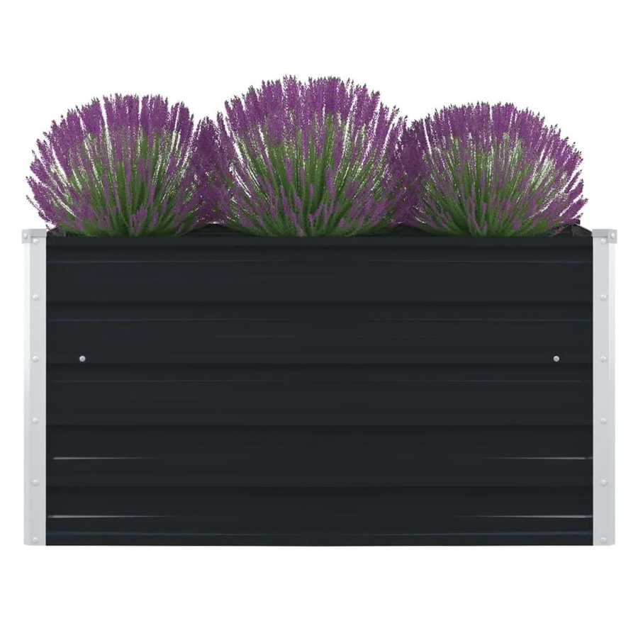 vidaXL Hochbeet aus verzinktem Stahl in Anthrazit, B/T/H: 100 x 100 x 45 cm - Bild 2