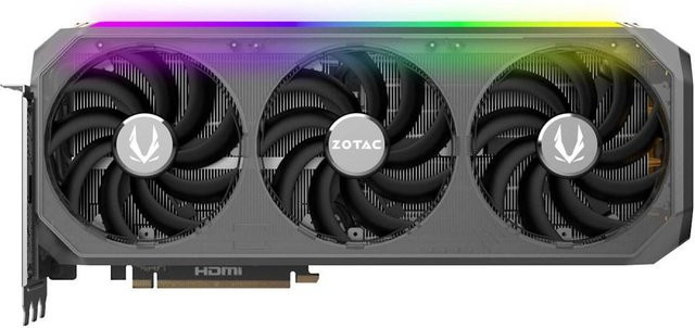 Zotac NVIDIA GeForce RTX 5080 AMP Extreme Infinity Grafikkarte mit 16GB GDDR7-RAM, PCIe x16, HDMI 2.1 und DisplayPort 2.1 in Schwarz/Transparent - Bild 2