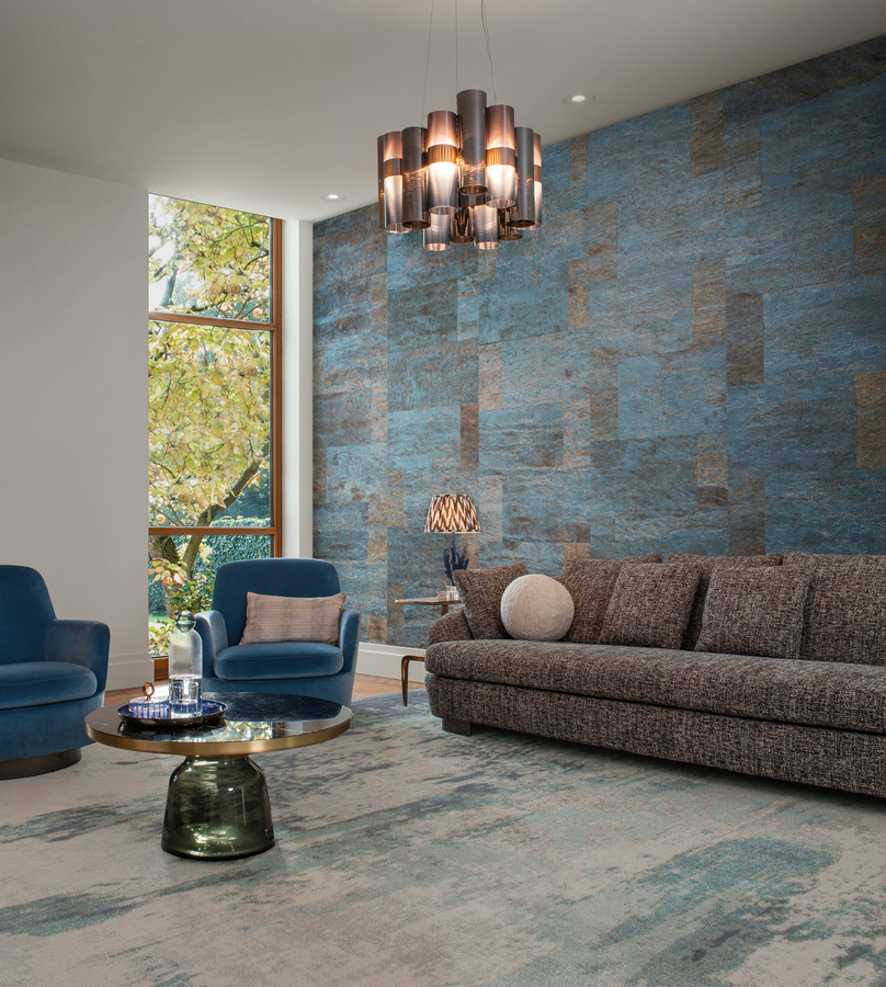 Omexco Tapete Mulberry CAS25 Blau Non-Woven Mural Natur Abstract Modern - Bild 1