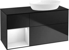V&B Waschtischunterschrank Finion mit Wandbeleuchtung, Farbe: Weiß lackiert, Breite: 120 cm, Tiefe: 50,1 cm, Höhe: 50,1 cm - Bild 1