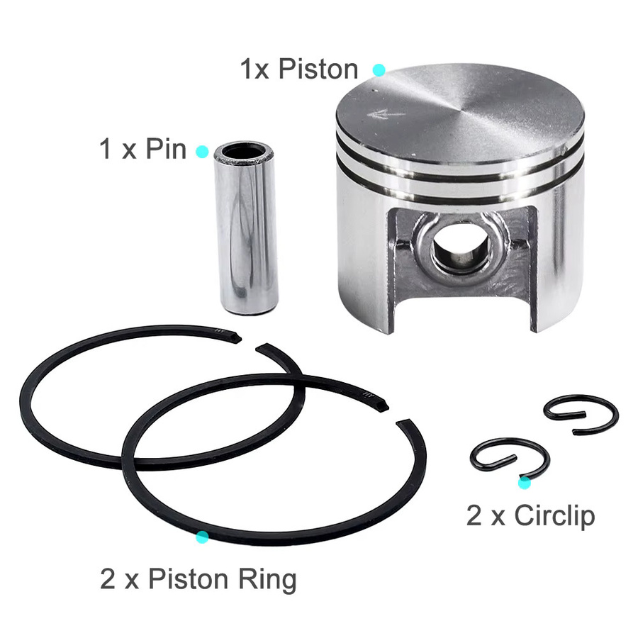 XCAN Kolbenbolzen-Ring-Set für Stihl MS250 MS210 MS230 MS230C Kettensägen-Ersatzteile in Silber, 42,5 mm - Bild 2
