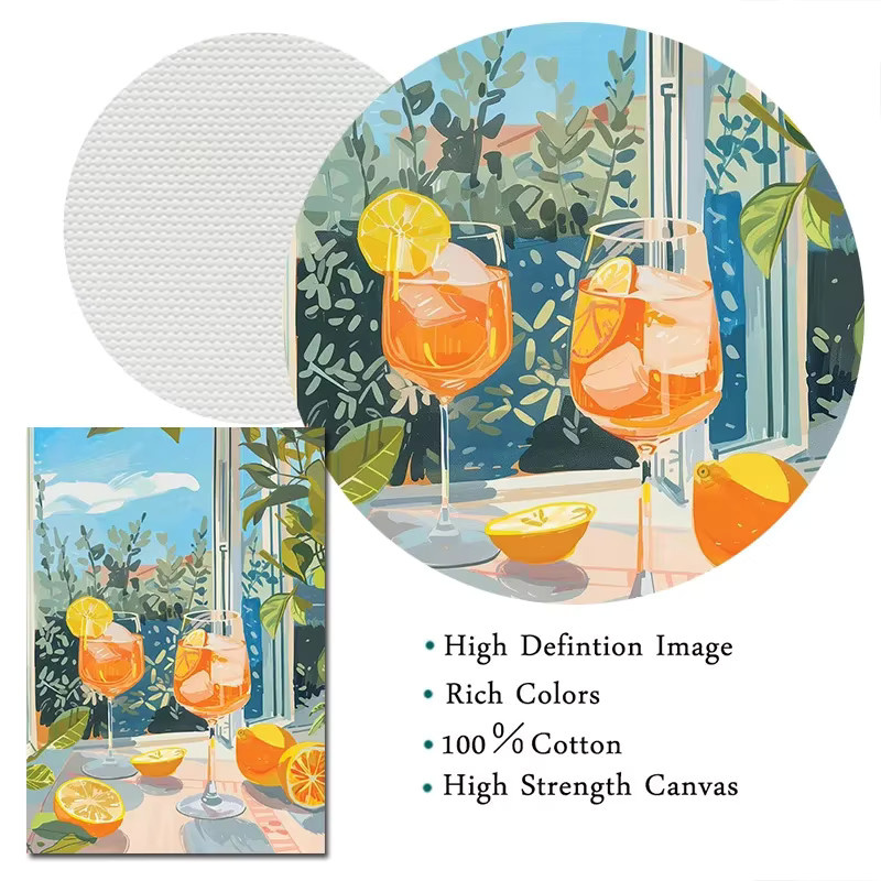 Potdemiel Cosmopolitan Poster Druck als minimalistisches Leinwand Gemälde im nordischen Vintage Stil mit Cocktail-Rezept in Multicolour - Bild 2