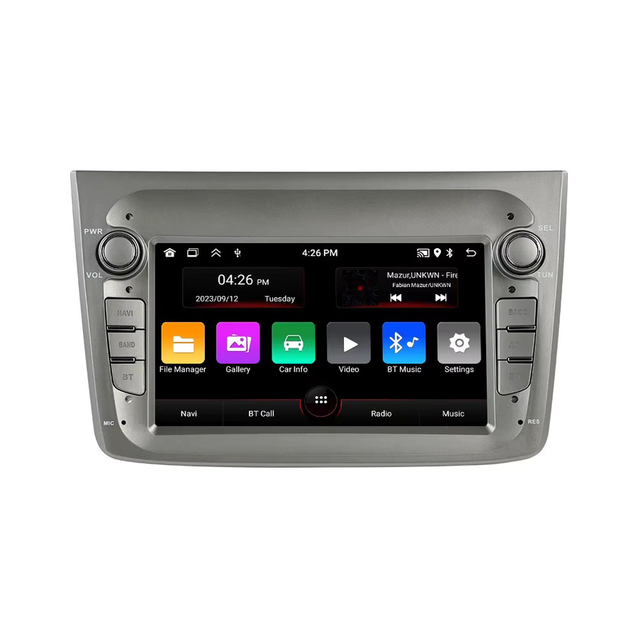 NAVIFANS Android 15 Carplay Autoradio für Alfa Romeo Mito 2008-2013 mit GPS Navigation und RDS Multimedia-Player in Schwarz - Bild 5