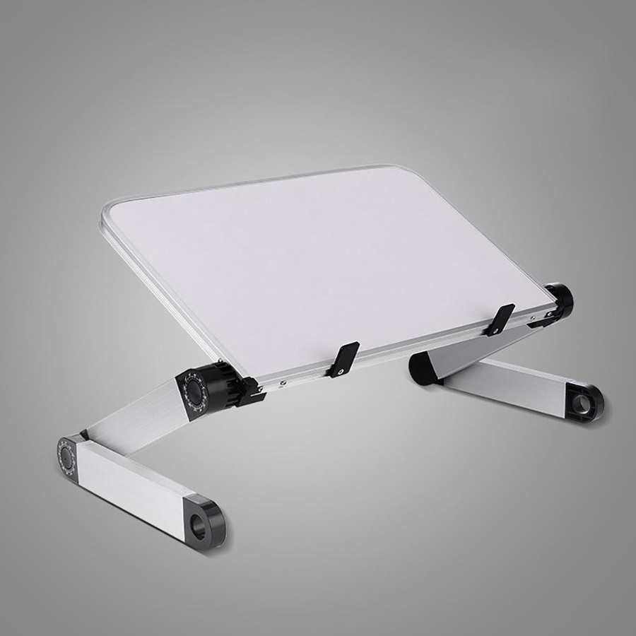 Amusedly Verstellbarer Laptop-Ständer aus Aluminium, faltbarer Notebook-Ständer in Weiß - Bild 3