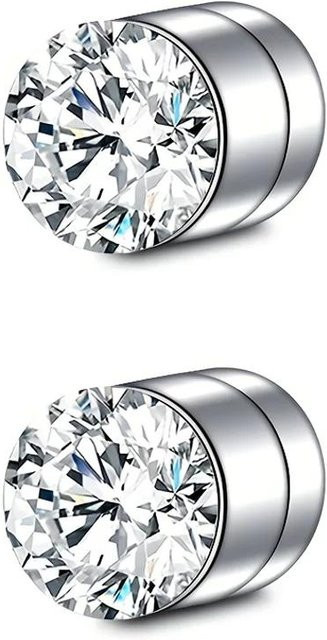 FASHION A JEWELRY Nasenstecker-Ohrringe Edelstahl, Weiß, Unisex - Bild 1