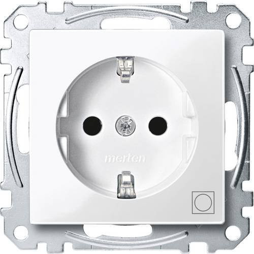 Merten Steckdose System M Polarweiß IP44 MEG2351-0319 - Bild 1