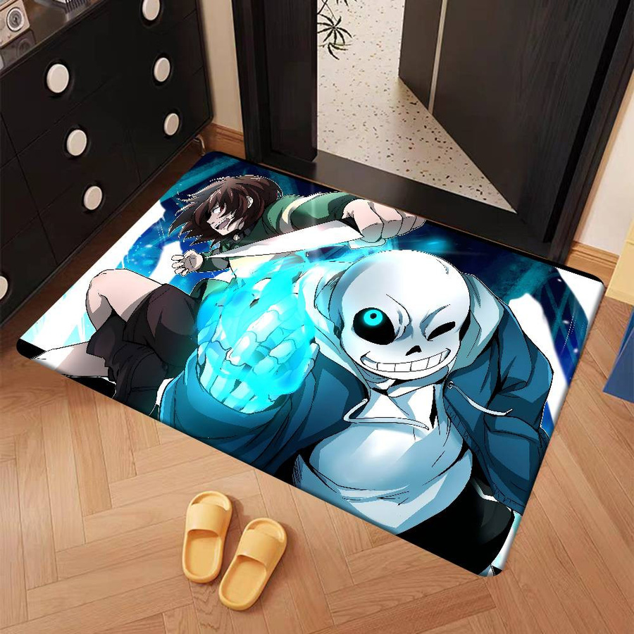 Cartoon Undertale Badezimmermatte aus Vliesstoff, Anti-Rutsch und Wasserabsorbierend, B/T: 60 x 40 cm - Bild 1