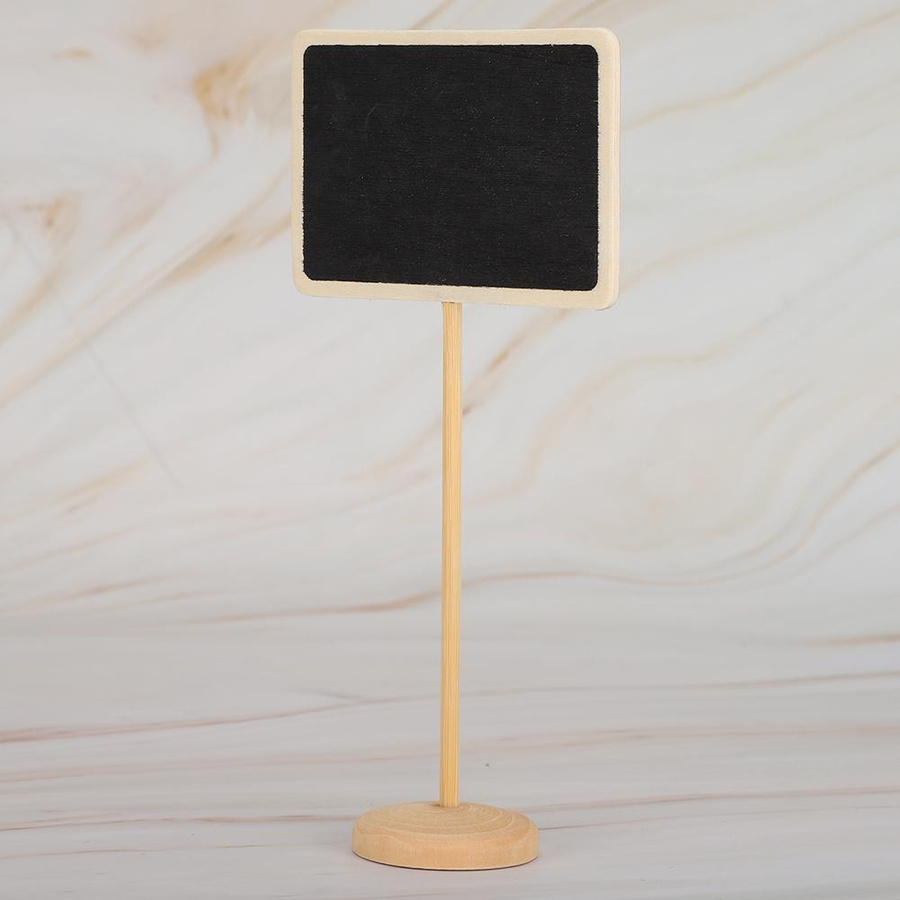GoolRC 10er Set Mini Kreidetafeln aus Pappelholz in Schwarz zur Tischdekoration für Hochzeiten und Vasen - Bild 2