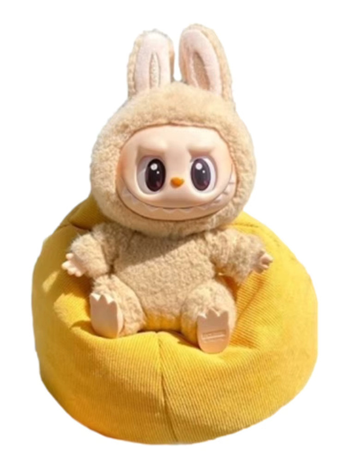 XUANNA Labubu Mini Sofa, Plüsch Puppe, Zubehör, Grau, Bunt / Mehrfarbig - Bild 1