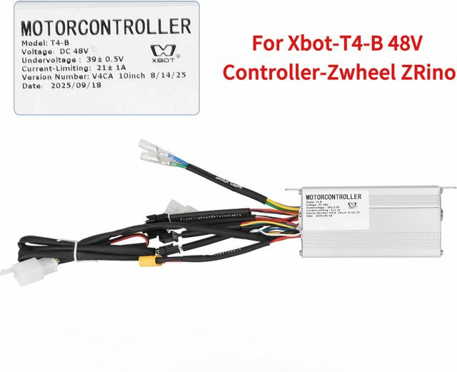 Xbot Controller-Set für Elektroroller: Xbot-T4-B 48 V Hauptplatinen-Controller Zwheel ZRino 2022 und Xbot-T8 48 V Digitales Armaturenbrett-Messgerät in Silber - Bild 1