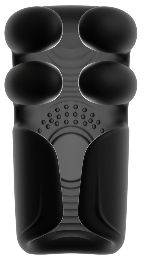 Rebel Masturbator mit Pulsation, Vibration und Greifmassage in Schwarz - Bild 2