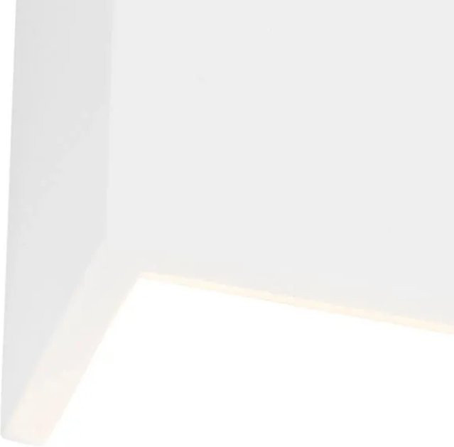 QAZQA Moderne Wandleuchte Colja Novo Weiß Rechteckig aus Gips mit Up-Down-Lichtfunktion und G9 Fassung - Bild 1