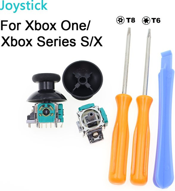 TingDong Ersatz Joystick Reparatur Kit für Xbox One und Xbox Series S/X Controller mit T6 T8 Schraubendreher in Multicolour - Bild 1