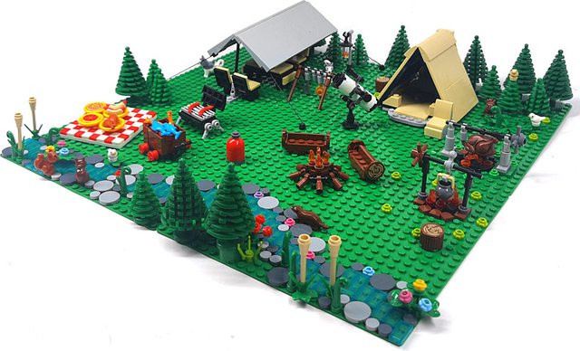 MOC Bausteine Camping Picknick Ausrüstung, Natur, Kunststoff, Bunt / Mehrfarbig - Bild 1