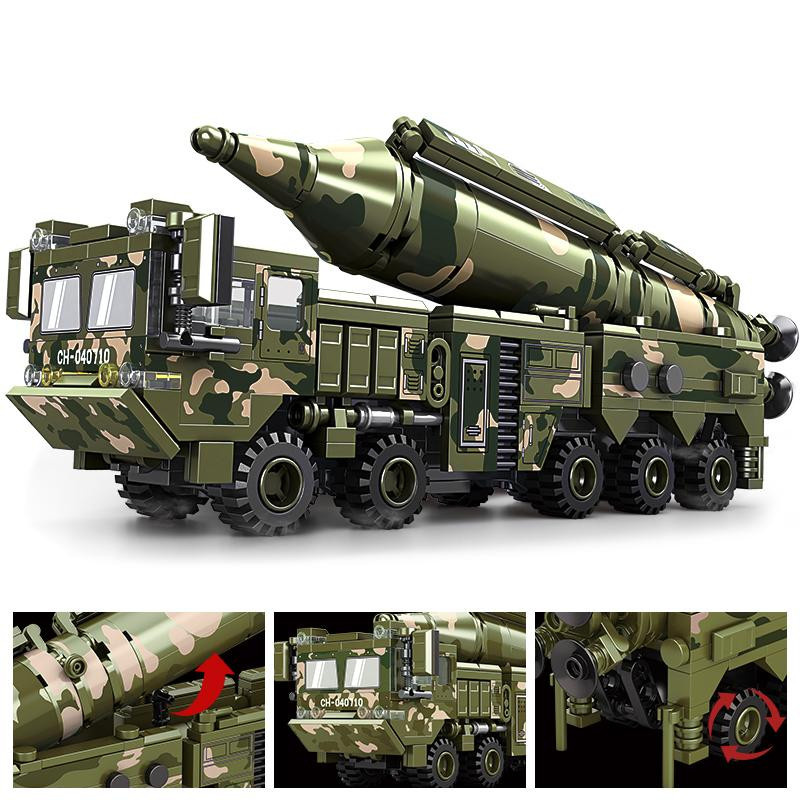 Linyi toy Armee-Stil Gepanzertes Kampffahrzeug Konstruktionsset Lkw Panzer 6–12 Jahre - Bild 2
