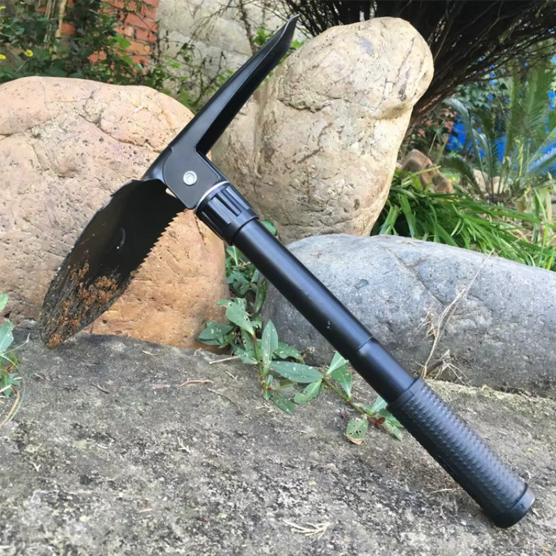 YTYIN Multifunktionale Klappschaufel Tragbarer Notfall-Spaten in Grün für Outdoor und Abenteuer - Bild 2