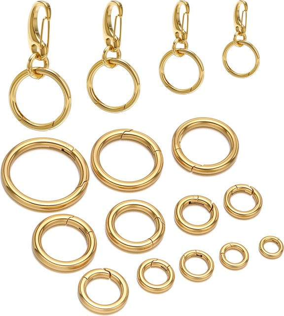 Tmto Federringverschlüsse, Edelstahl, Silber, 2 Stück - Bild 1