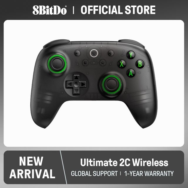 8BitDo Ultimate 2C Kabelloser Gaming-Controller in Schwarz für PC, Windows, Steam Deck und Android - Bild 1