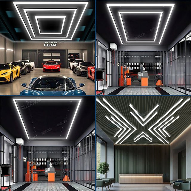 IKSLED Sechseckige LED-Deckenleuchte in Weiß mit 6500K Kaltweiß für Friseursalon, Garage und Werkstatt - Bild 1