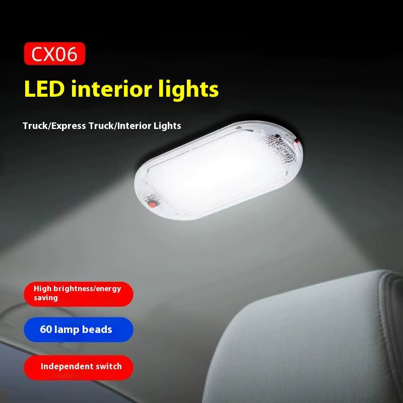 ESHYLALA LED Innenraumbeleuchtung für Auto und Wohnmobil, weiße Deckenlampe zur Leselicht-Nutzung, 12V-85V Universal Dachleuchte - Bild 4