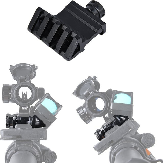 WADSN Mini Metall 20mm Picatinny Schienenmontage Offset, RMR Red Dot Sight Airsoft Spielzeugpistole Zubehör - Bild 1