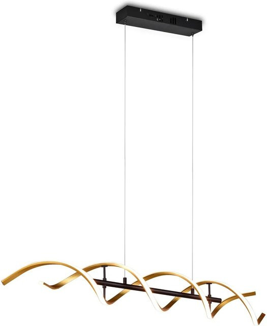 Trio LED-Pendelleuchte Sequence 1-flammig Goldfarbig Höhe: 104,5 cm, Durchmesser: 16 cm - Bild 1