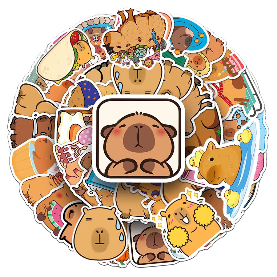 Rspctou Capybara Cartoon Aufkleber, wasserdicht, 10 Stück - Bild 2