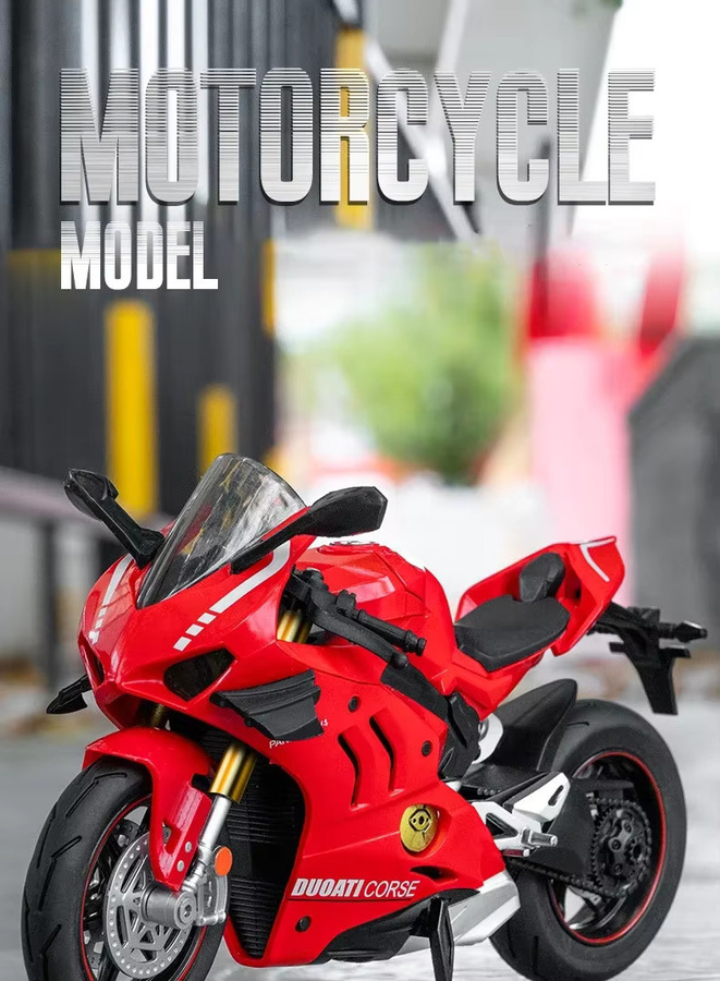 Double Horses Ducati V4S S1000RR H2R Motorrad Modell Fahrzeug, 1:10, Metall, mit Licht und Sound - Bild 4