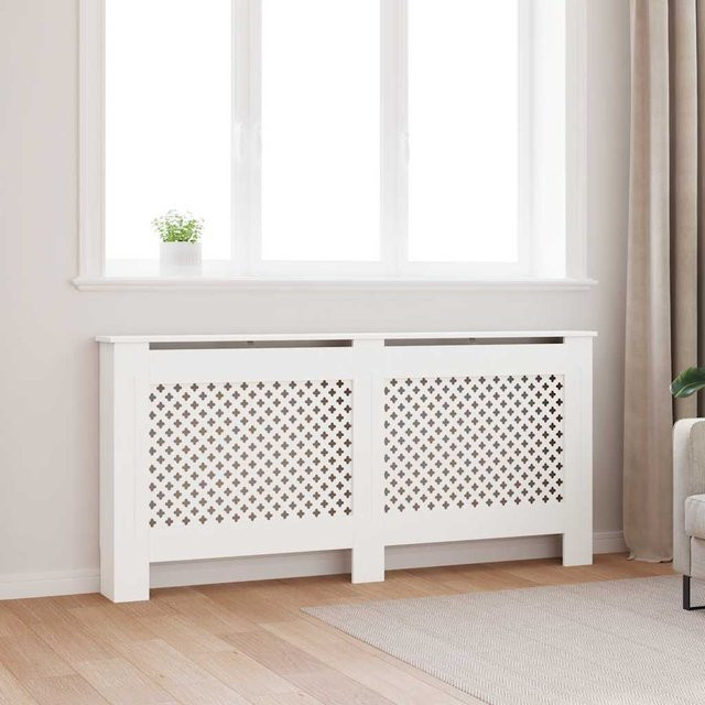vidaXL Heizkörperabdeckung aus MDF in Weiß, B/T/H: 172 x 19 x 81,5 cm - Bild 1