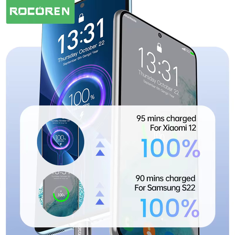 Rocoren USB Typ C Schnellladekabel 3A in Schwarz, 3m Länge für Xiaomi, Poco, Realme, Samsung und Huawei - Bild 4
