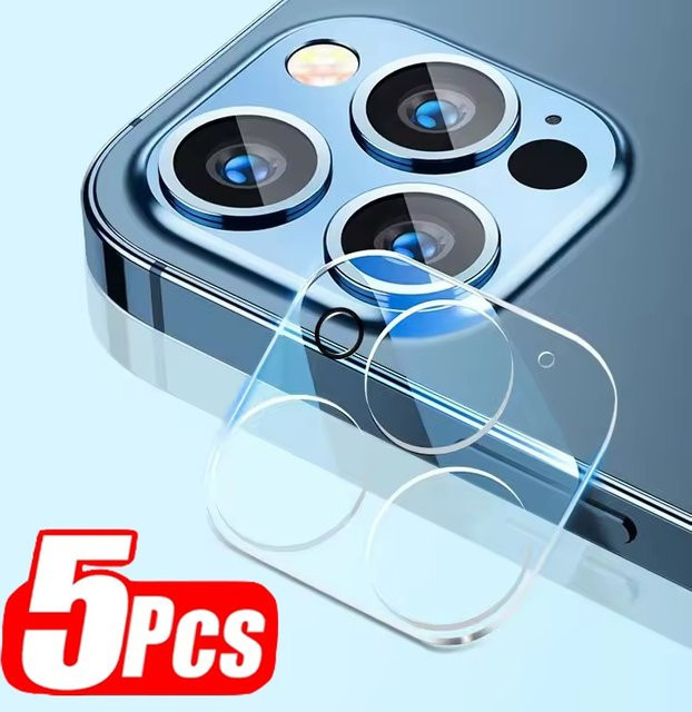 Transparentes Panzerglas für iPhone 16 15 14 13 Pro Max Plus und 13 Mini als vollständiger Kameraschutz - Bild 1