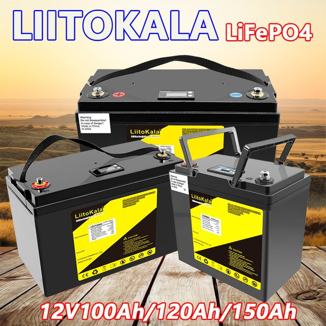 LiitoKala LiFePO4 Batterie 12V in Schwarz für langanhaltende Stromversorgung - Bild 1
