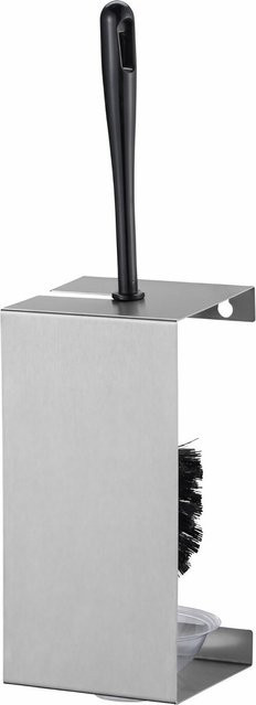 Toilettenbürstenhalter mit Bürste von ich-zapfe aus Edelstahl in Schwarz oder Silber, Wandmontage - Bild 1