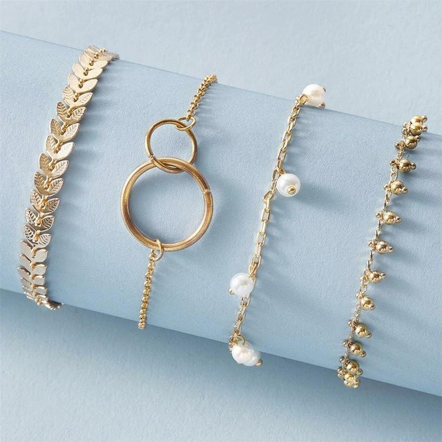 Armbandset, Kupfer, Gold, Perle, Damen - Bild 1