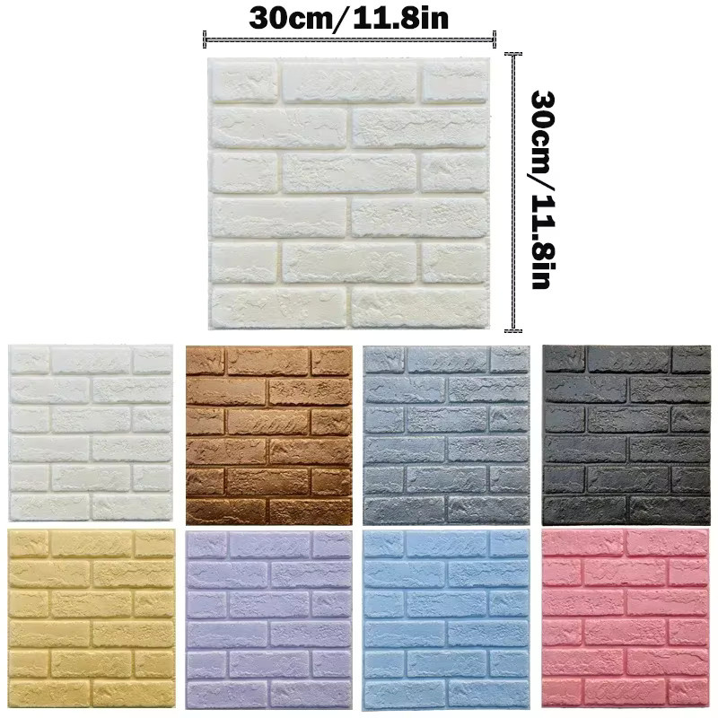 KAMULA 3D Wandpaneele aus Polystyrol Schaumstoff, wasserdichte Klebe-Tapete für Wohnzimmer und Küche, Farbe: Schwarz - Bild 2
