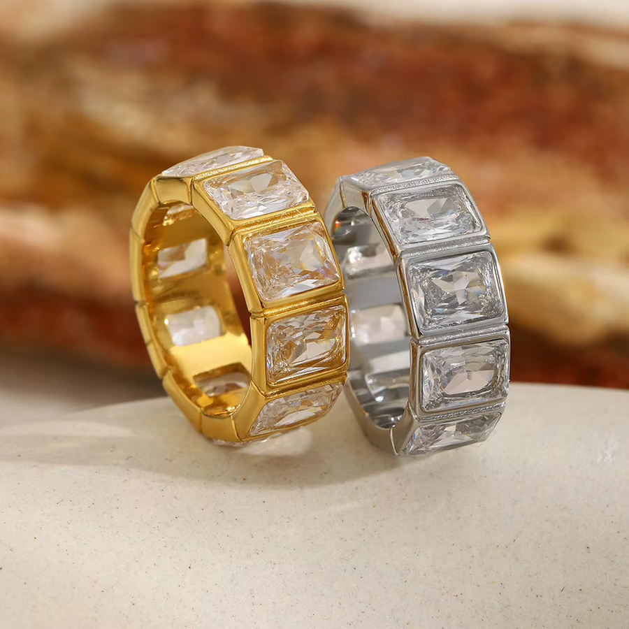 MamacitaSlay Ring Edelstahl, Gold, Zirkonia, Damen - Bild 3