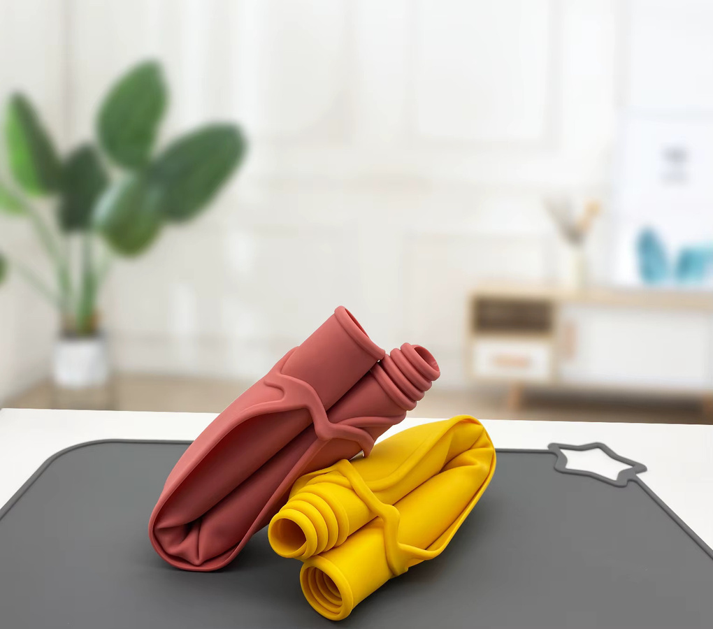 Mumamuying Silikon Tischset für Kinder und Kleinkinder, rutschfeste und lebensmittelechte Platzmatte in Lila und Mehrfarbig - Bild 2